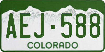 CO license plate AEJ588