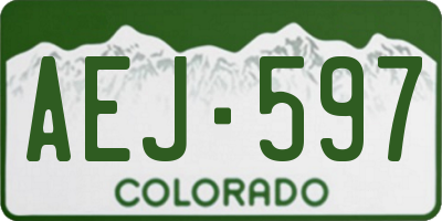 CO license plate AEJ597