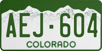 CO license plate AEJ604