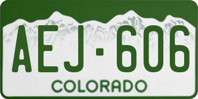 CO license plate AEJ606