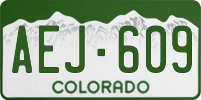 CO license plate AEJ609