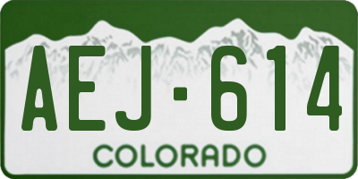 CO license plate AEJ614