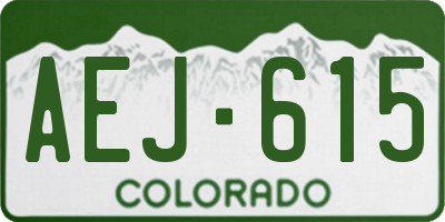 CO license plate AEJ615