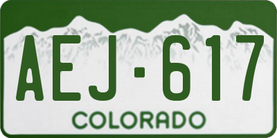 CO license plate AEJ617