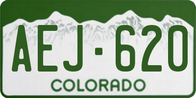 CO license plate AEJ620