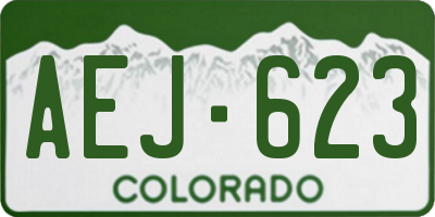 CO license plate AEJ623
