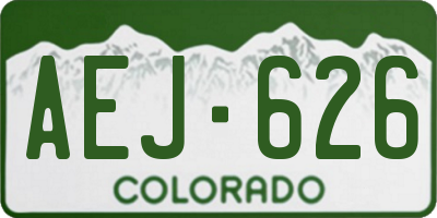 CO license plate AEJ626