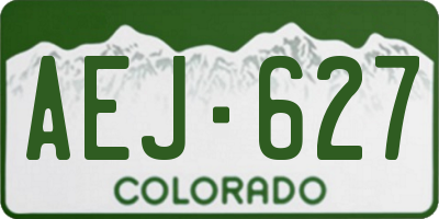 CO license plate AEJ627