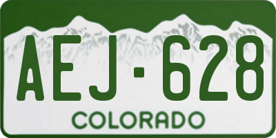 CO license plate AEJ628