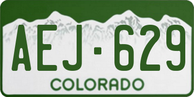 CO license plate AEJ629