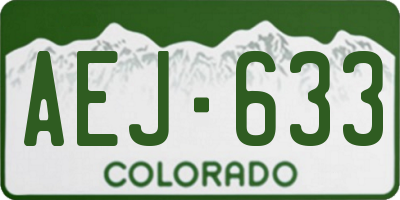 CO license plate AEJ633