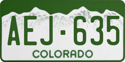 CO license plate AEJ635
