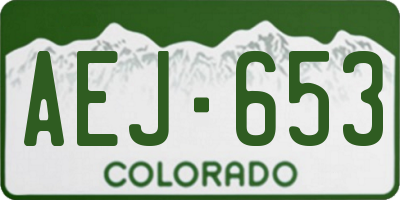 CO license plate AEJ653