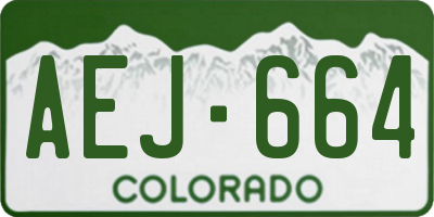 CO license plate AEJ664