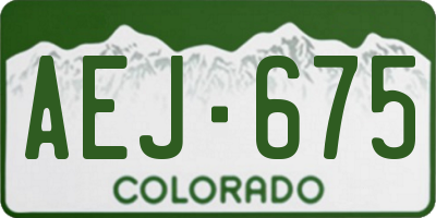 CO license plate AEJ675