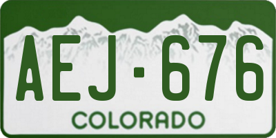 CO license plate AEJ676