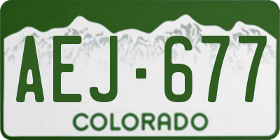 CO license plate AEJ677