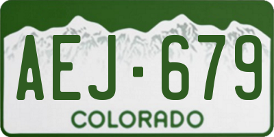CO license plate AEJ679