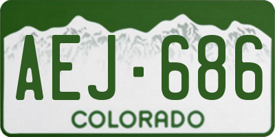 CO license plate AEJ686