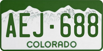 CO license plate AEJ688