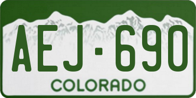 CO license plate AEJ690