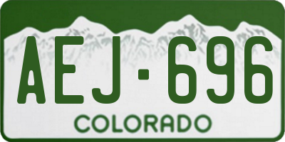 CO license plate AEJ696