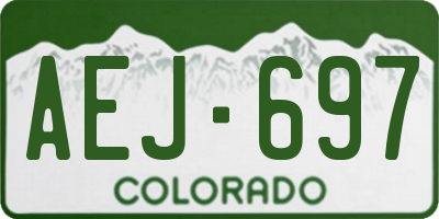 CO license plate AEJ697