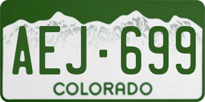 CO license plate AEJ699