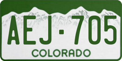CO license plate AEJ705