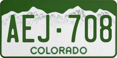 CO license plate AEJ708