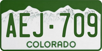 CO license plate AEJ709