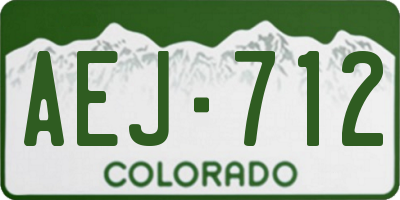 CO license plate AEJ712