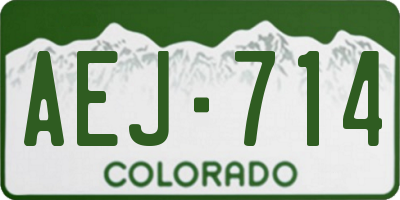 CO license plate AEJ714