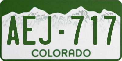 CO license plate AEJ717