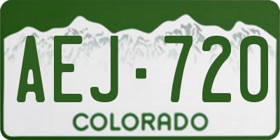 CO license plate AEJ720