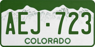 CO license plate AEJ723