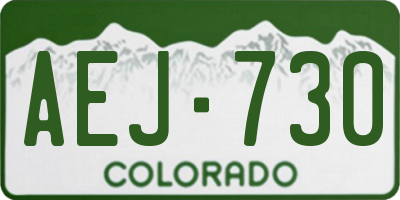 CO license plate AEJ730