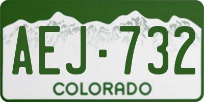 CO license plate AEJ732