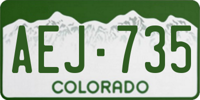 CO license plate AEJ735