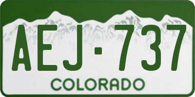 CO license plate AEJ737