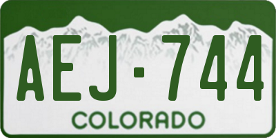 CO license plate AEJ744