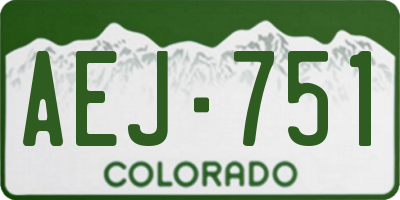 CO license plate AEJ751