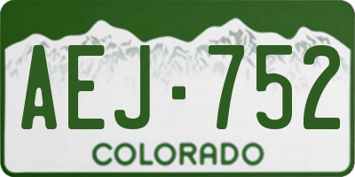 CO license plate AEJ752