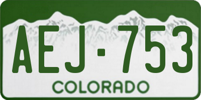 CO license plate AEJ753