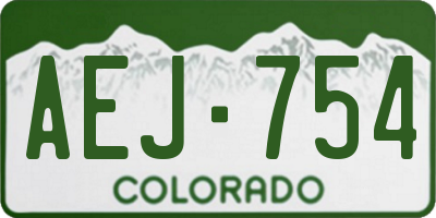 CO license plate AEJ754