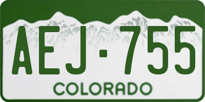 CO license plate AEJ755