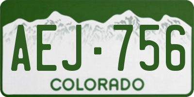 CO license plate AEJ756