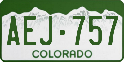 CO license plate AEJ757