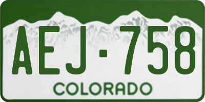 CO license plate AEJ758