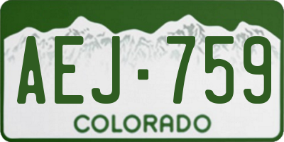 CO license plate AEJ759
